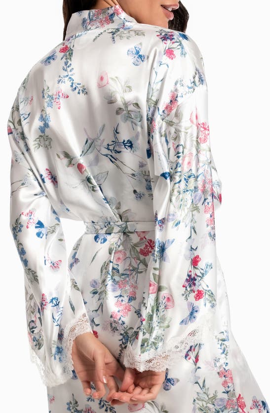 Shop In Bloom By Jonquil Floral Wrap Robe In Ivory