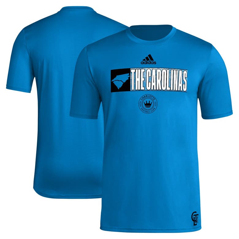 Adidas Originals Adidas Blue Charlotte Fc 2024 Jersey Hook Aeroready T-shirt