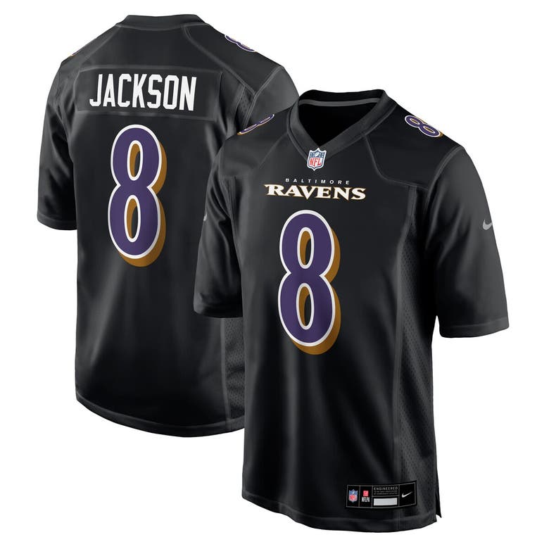 Nike Lamar Jackson Black Baltimore Ravens Fashion Game Jersey