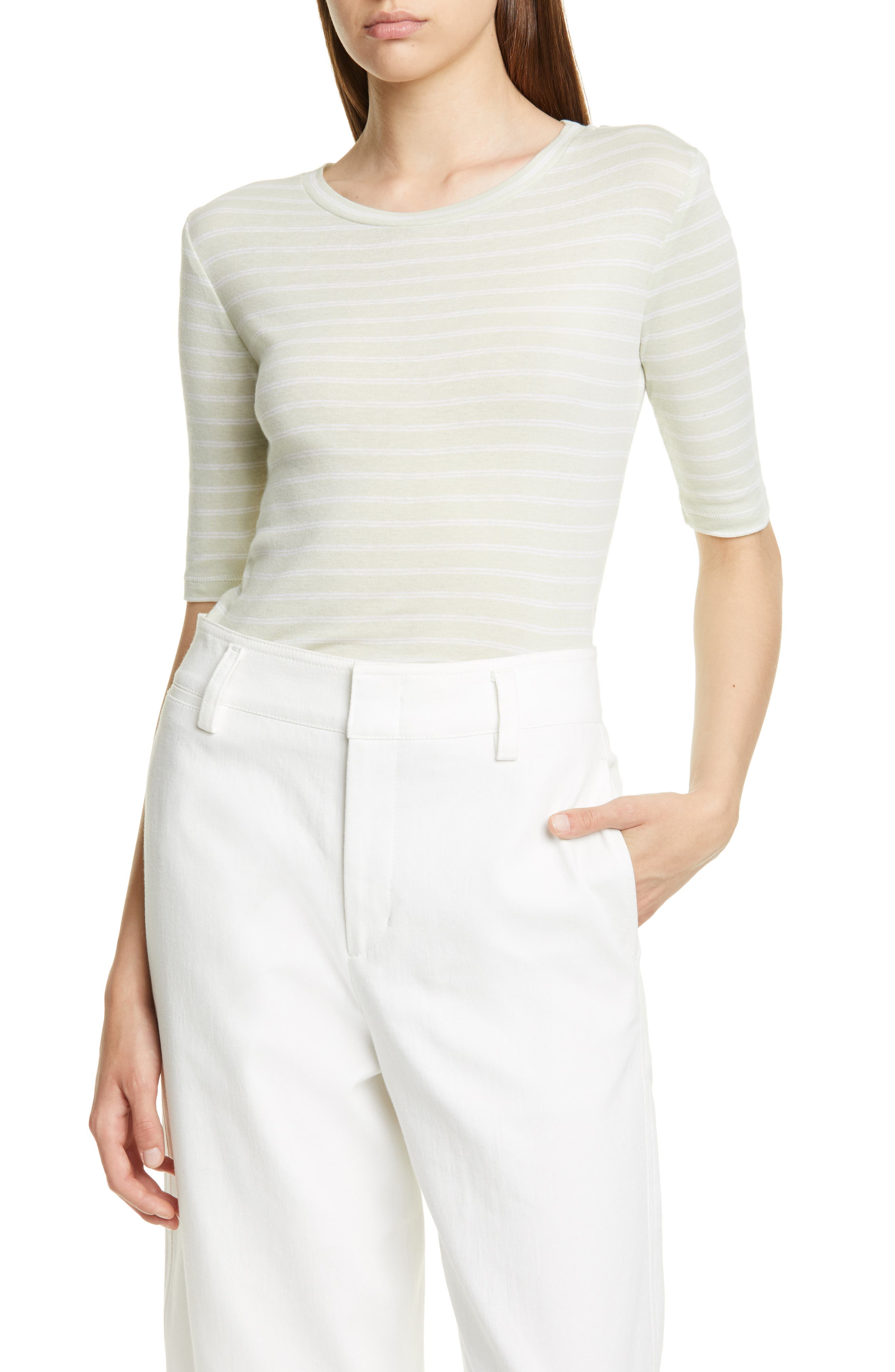 Vince Double Stripe Crewneck Tee Nordstrom
