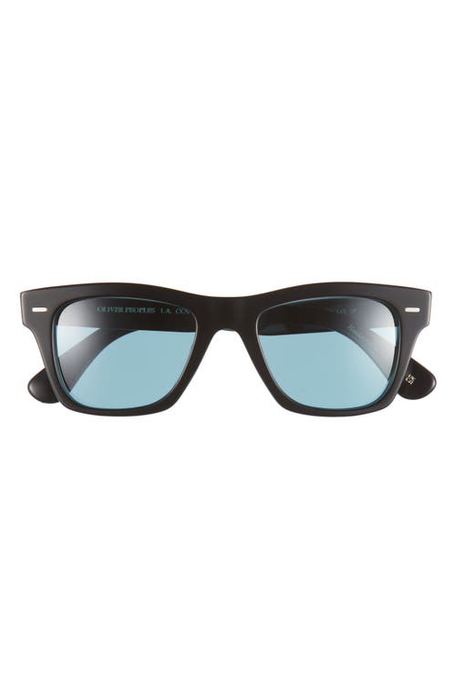 Oliver Peoples 49mm Polarized Square Sunglasses in Black at Nordstrom