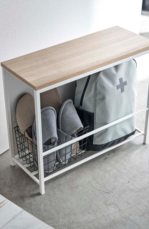 Yamazaki Entryway Storage Bench In White