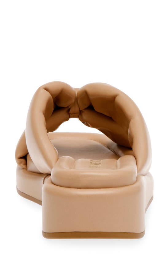 Anne Klein Avenue Womens Slip On Square Toe Slide Sandals In Beige Smooth