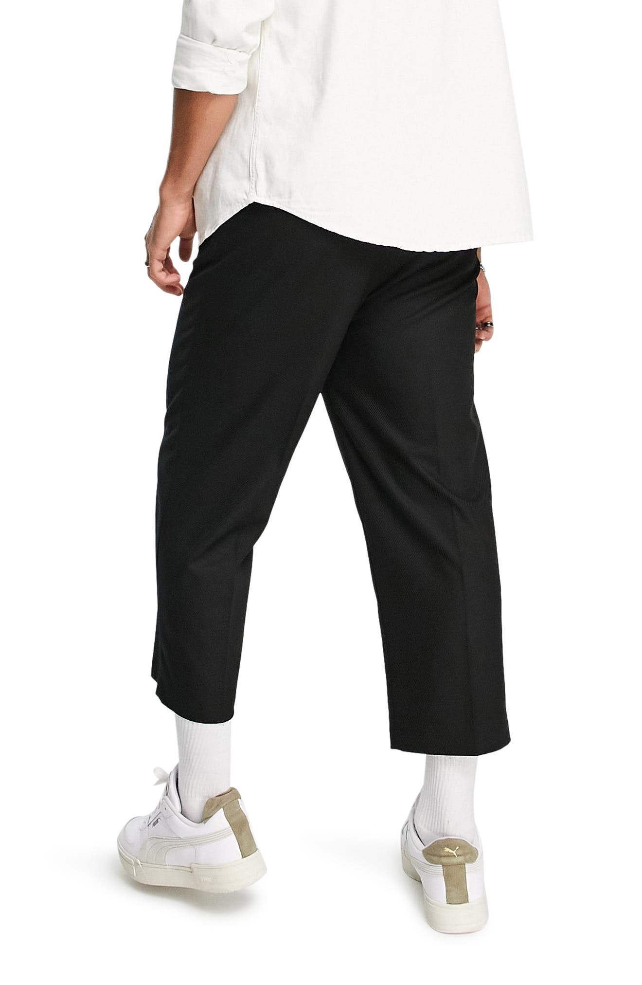 Topman Crop Wide Leg Pants | Nordstrom
