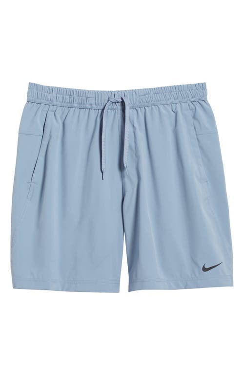Shop Nike Dri-fit Form Athletic Shorts In Ashen Slate/black