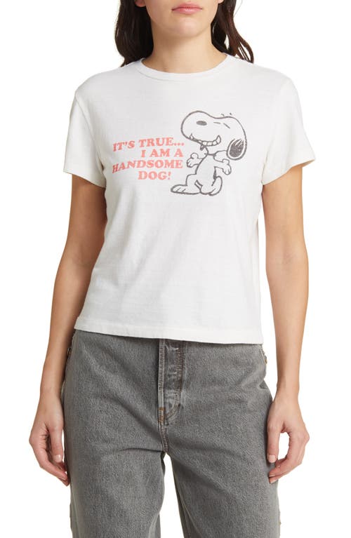Re/Done Handsome Classic Snoopy Graphic T-Shirt in Vintage White at Nordstrom, Size X-Small