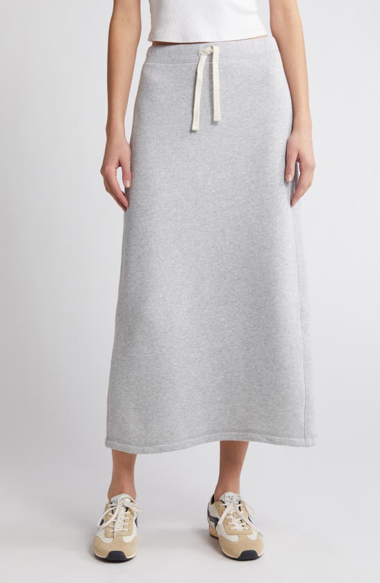 Rag & Bone Terry Midi Sweater Skirt In Heather Grey