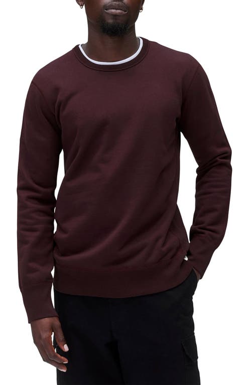 Reigning Champ Slim Fit Cotton French Terry Crewneck Sweatshirt in Oxblood 