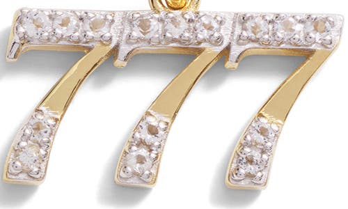 Awe Inspired Pavé Angel Number Necklace In 777 - 14k Gold Vermeil