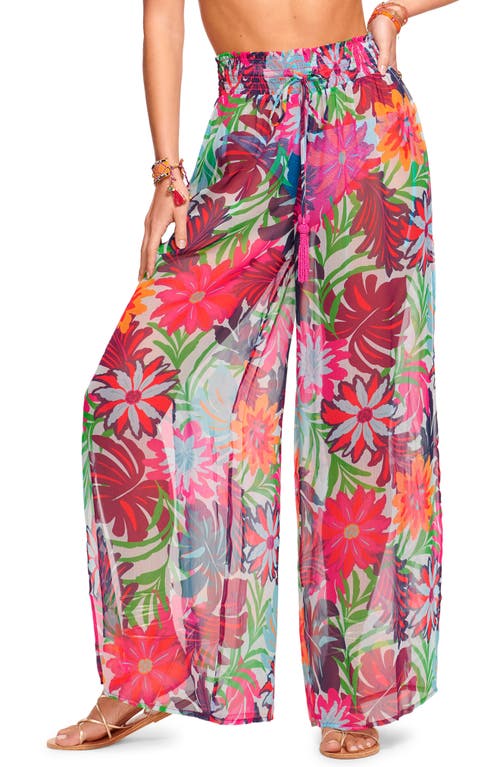 Ramy Brook Lancaster Floral Wide Leg Pants Multi Flower Print at Nordstrom,