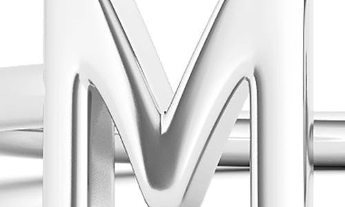Hautecarat Lab Grown Diamond Letter Ring In 18k White Gold - M