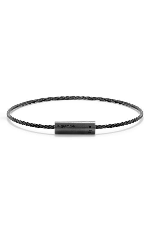 le gramme Men's Cable Bracelet Black Ceramic at Nordstrom,