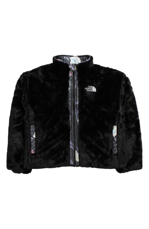 Shop The North Face Kids' Shasta Reversible Jacket In Tnf Black Winter Flowers/foil