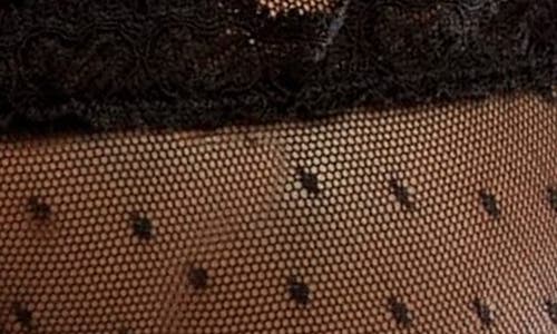 Free People Intimately Fp Heart To Heart Dotted Mesh Bralette In Black