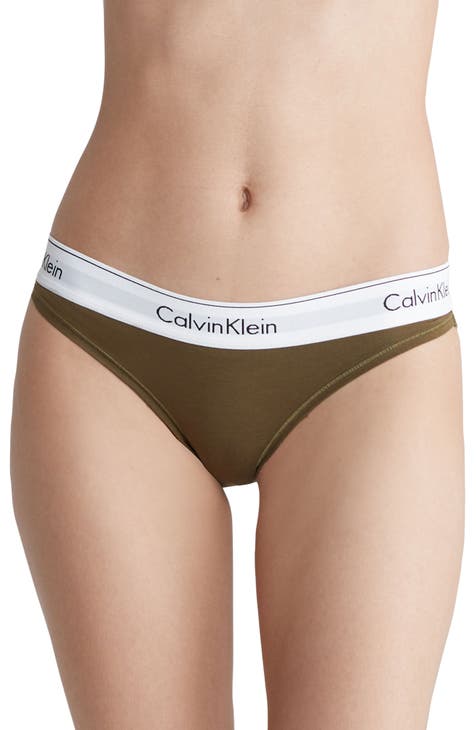 Calvin Klein High Waisted Stretch-Cotton Blend Jersey Brazilian Briefs