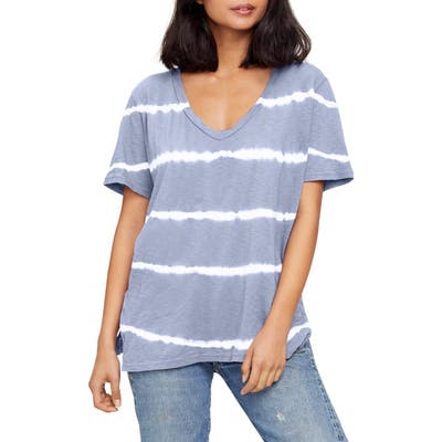 Michael Stars Rosie V-Neck Boyfriend Tee, Size One Size - Blue