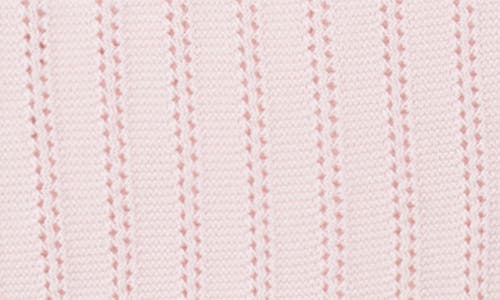 Feltman Brothers Pointelle Knit Sweater, Footed Pants & Bonnet Set In Pink