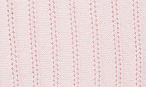 Shop Feltman Brothers Pointelle Knit Sweater, Footed Pants & Bonnet Set In Pink