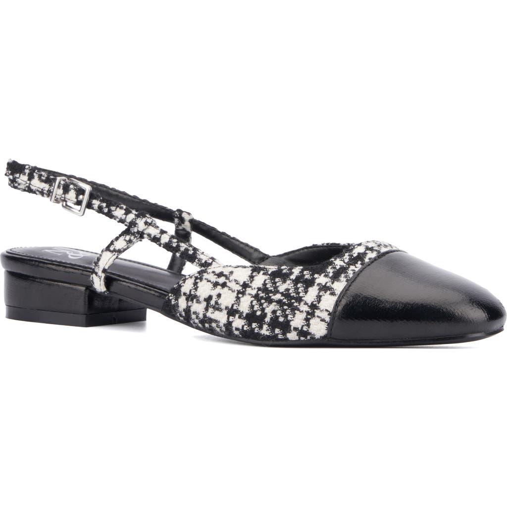 Shop New York And Company Ophelia Slingback Pump In Black/white