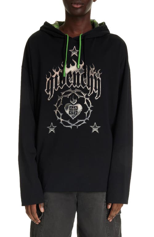 Givenchy Ultrafit Logo Graphic Hoodie Black Multi at Nordstrom,