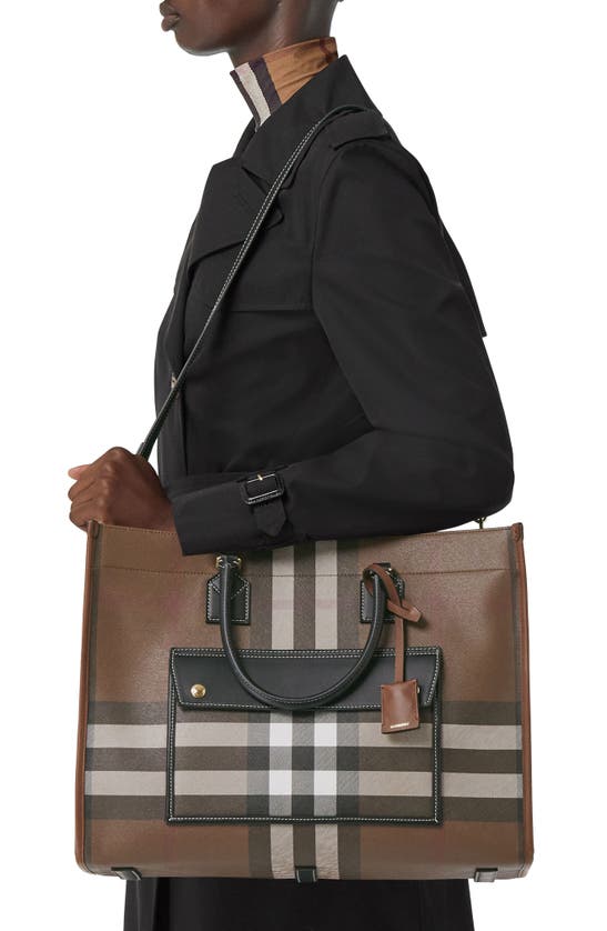 Burberry Burberry Check Coated Canvas Medium Tote Bag - Stylemyle