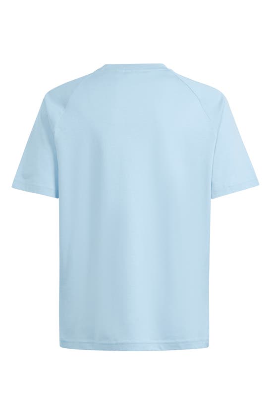 Shop Adidas Originals Kids' Camo Cotton Graphic T-shirt In Clear Sky