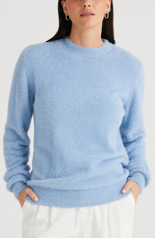 Shop Brave + True Brave+true Coco Chenille Sweater In Sky Blue