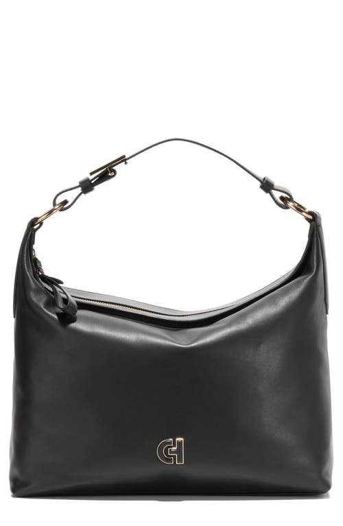 Cole Haan Kamila Leather Hobo Bag in Black at Nordstrom