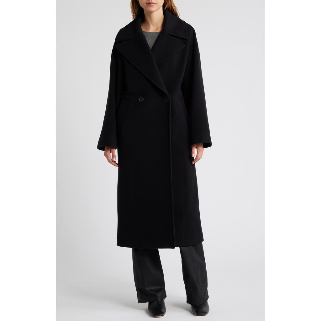 Hiso Isabella Wool Blend Coat In Black