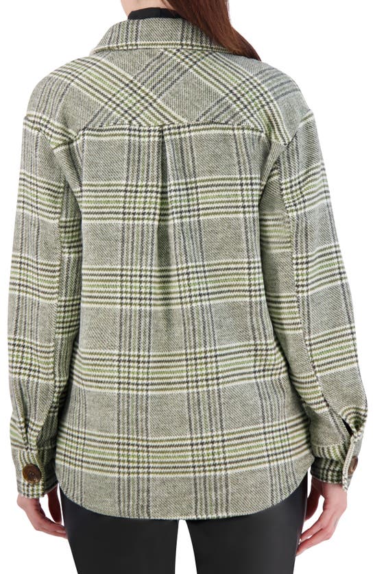 Shop Ookie & Lala Plaid Shacket In Green