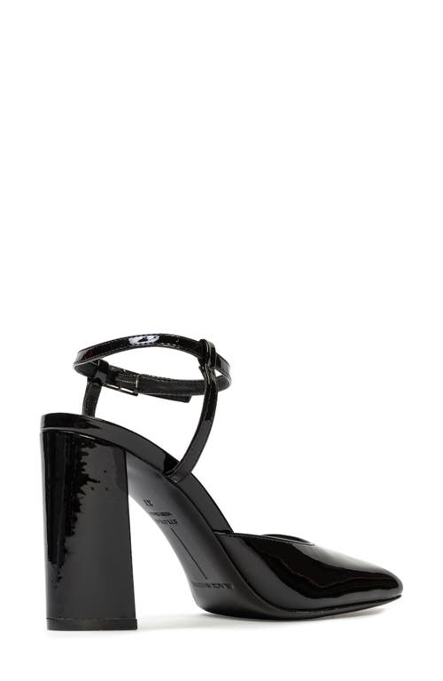 Shop Black Suede Studio Meadow 90 Ankle Strap Pump In Black Patent