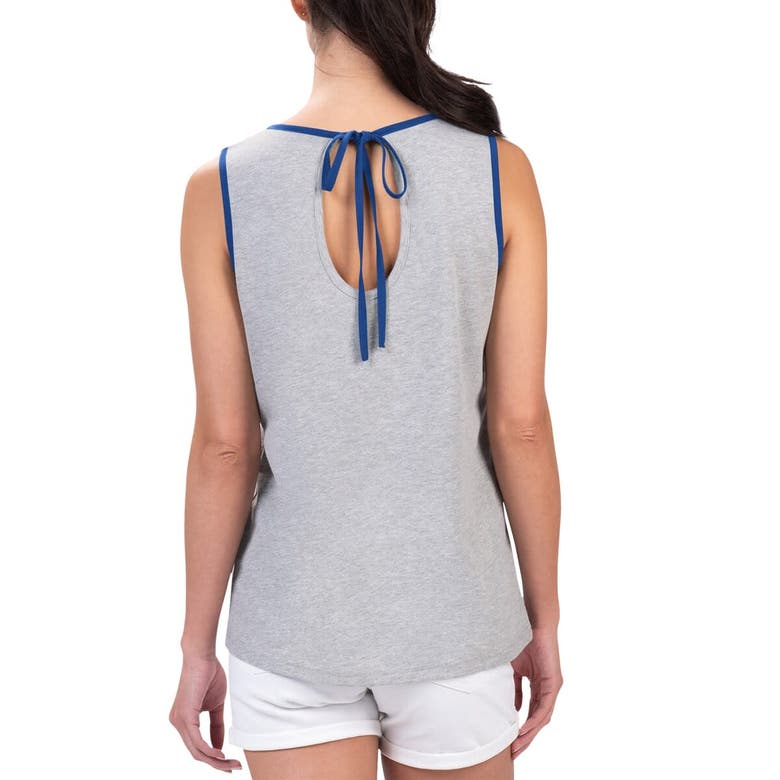 Shop G-iii 4her By Carl Banks Gray Los Angeles Dodgers Fastest Lap Tank Top
