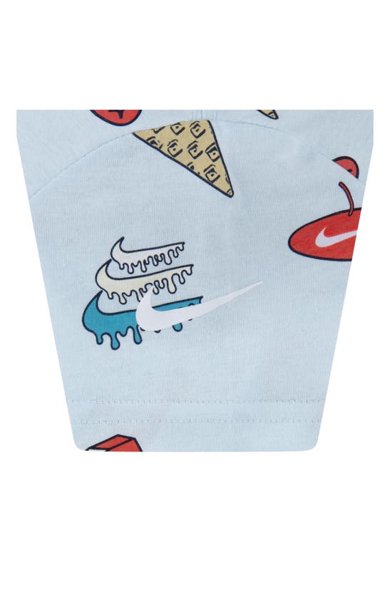 Shop Nike Kids' Food Print T-shirt In Glacier Blue