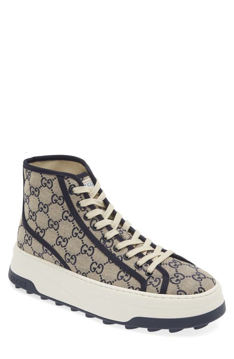 gucci men's original gg canvas high top sneakers