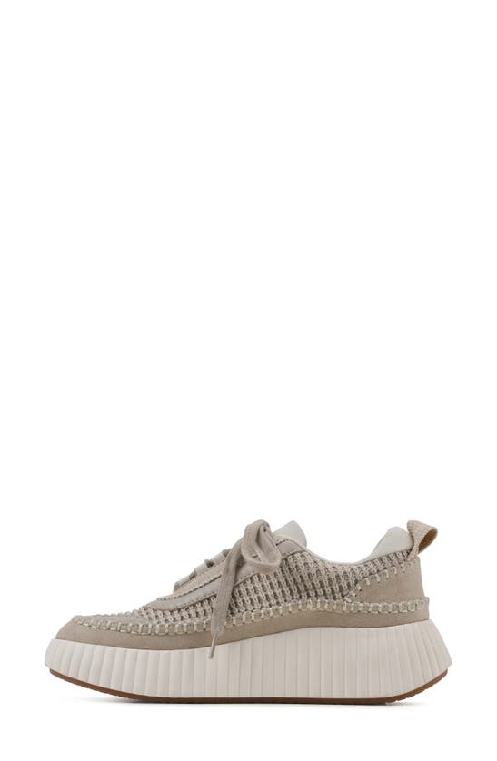 Shop White Mountain Footwear Dynastic Knit Sneaker In Taupe/ Fabric