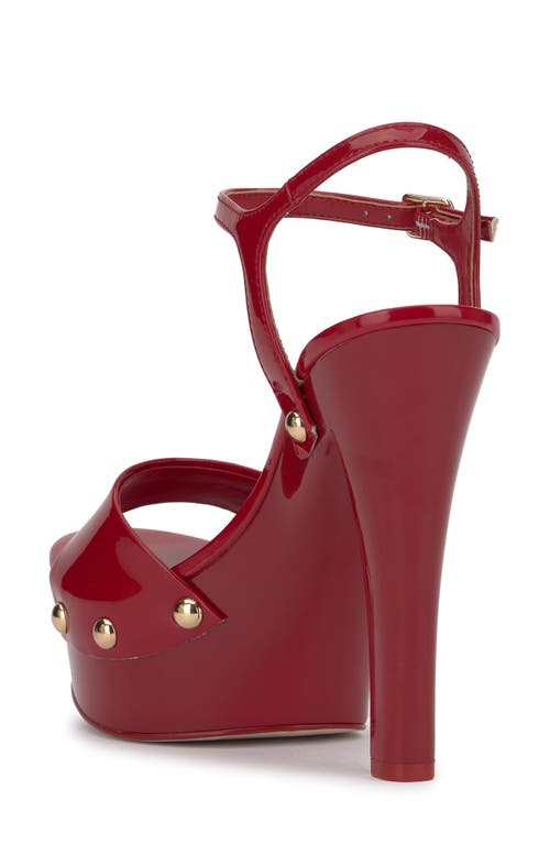 Jessica Simpson Calenta Ankle Strap Platform Sandal In Red Muse