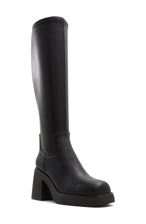 Auster Knee High Boot in Black