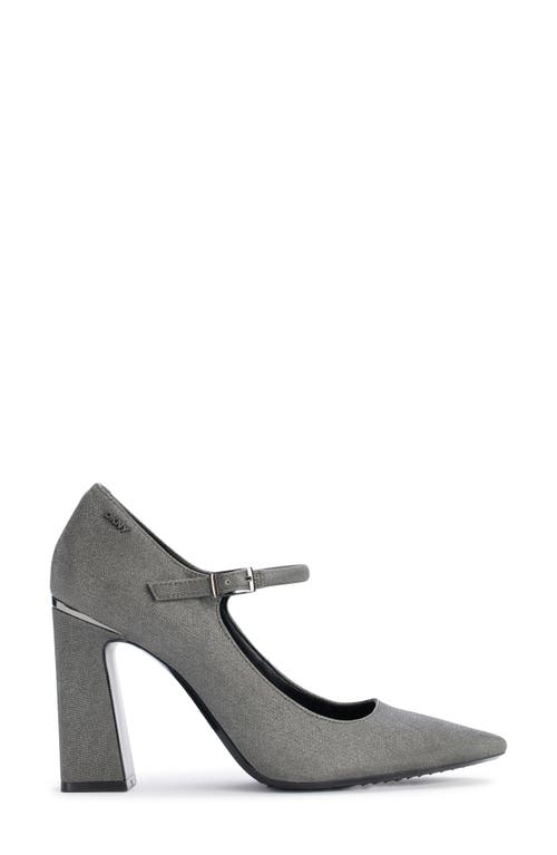 Dkny Spruce Pointed Toe Mary Jane Pump In Grey/graphite