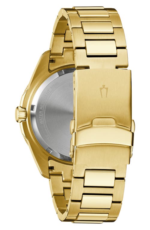 Bulova Marine Star Quartz Bracelet Watch, 43mm In Gold