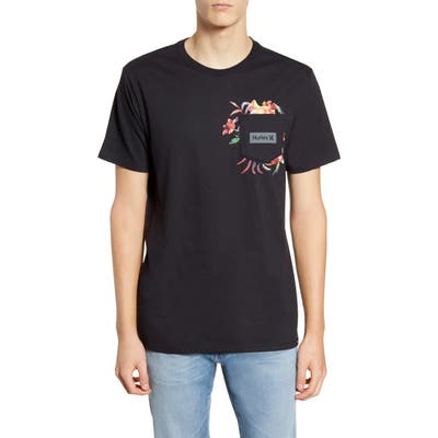 Hurley Fatcap Graphic Pocket T-Shirt, Black