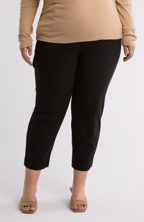 Cargo Flat Front Pants (Plus)