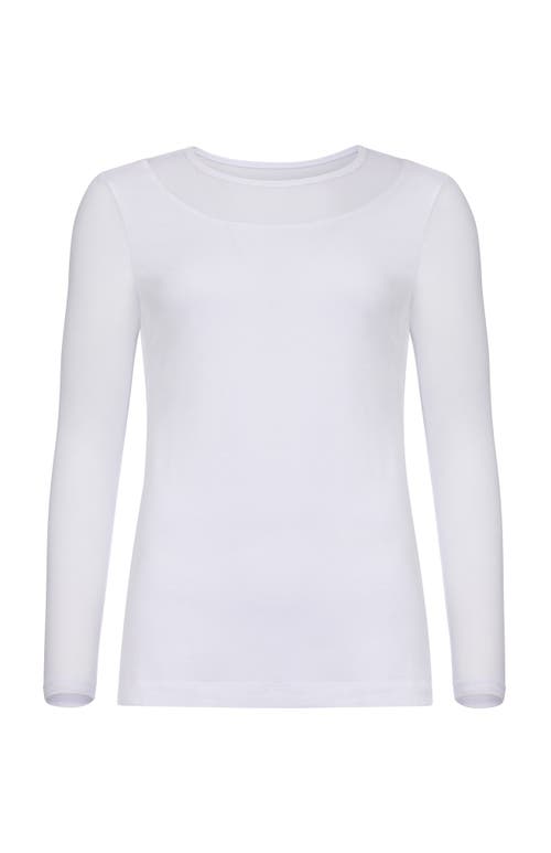 Shop Anatomie Kim Mesh-sleeve Top In White