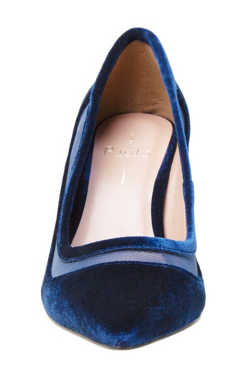 Linea Paolo Perline Pointed Toe Pump In Navy