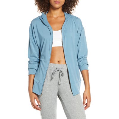 Groceries Apparel Lounge Zip Hoodie, Blue