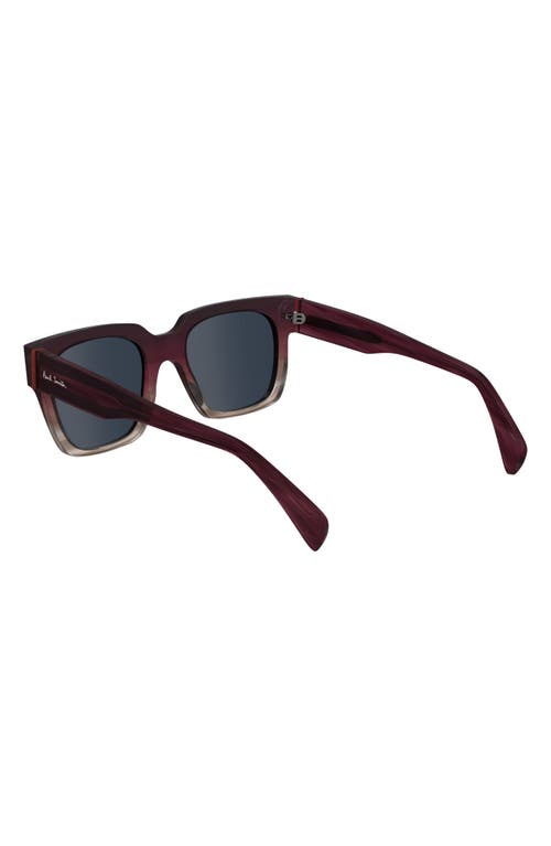 Paul Smith Men's Kenley Acetate Square Sunglasses In Burgundy/beige