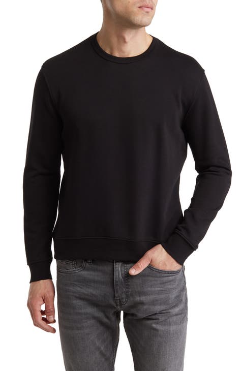 Mens black sale crew neck