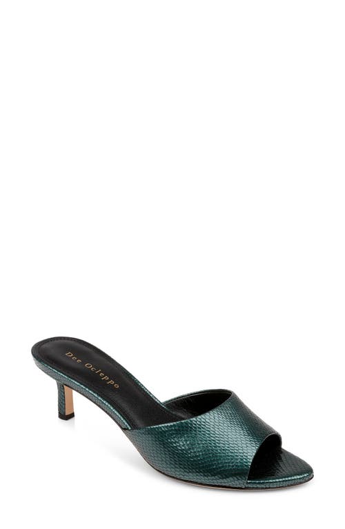 Shop Dee Ocleppo Bogota Pointed Toe Slide Sandal In Moss Leather