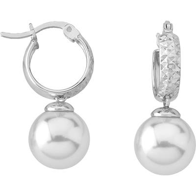 Majorica Simulated Pearl Hoop Earrings