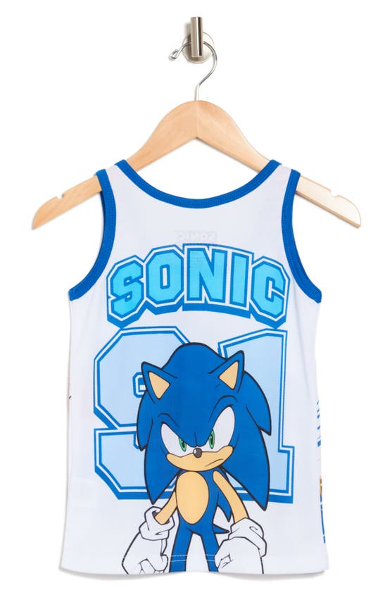 Shop Freeze Kids' Sonic Graphic Tank & Shorts Set In White