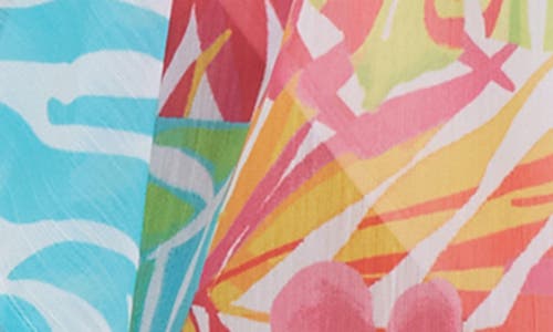 Bleu Rod Beattie Rod Beattie Floral Chiffon Cover-up Dress In Pink Multi